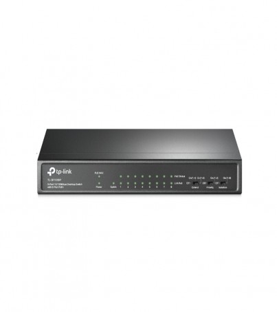 TP-LINK TL-SF1009P 9-Port 10/100Mbps Desktop Switch with 8-Port PoE+ By SuperTStore