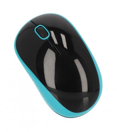 Wireless Optical Mouse USB SMILE (WM-7836) Black/Green By SuperTStore 