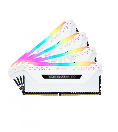 RAM DDR4(3200) 32GB (8GBX4) CORSAIR Vengeance RGB PRO White (CMW32GX4M4C3200C16W) (By SuperTStore)