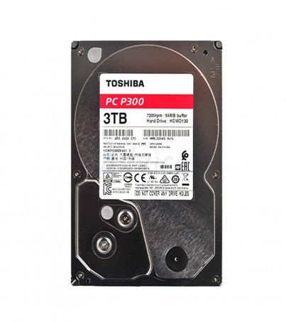 3 TB HDD TOSHIBA P300 (7200RPM, 64MB, SATA-3, HDWD130) (By SuperTStore)